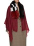 Front View - Click To Enlarge - VINTAGE SHADES - Fur Collar Cashmere Stole