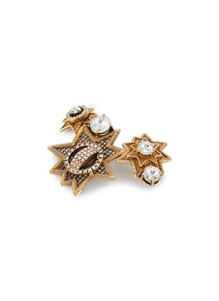 Detail View - Click To Enlarge - THOT GIOIELLI - Brass Crystal Star Brooch