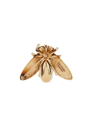 Figure View - Click To Enlarge - THOT GIOIELLI - Brass Pearl Crystal Moth Brooch
