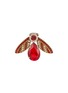 Main View - Click To Enlarge - THOT GIOIELLI - Brass Ruby Crystal Moth Brooch