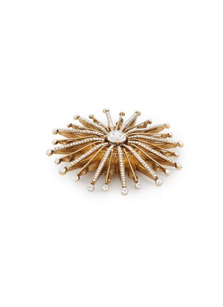 Detail View - Click To Enlarge - THOT GIOIELLI - Brass Crystal Sun Brooch
