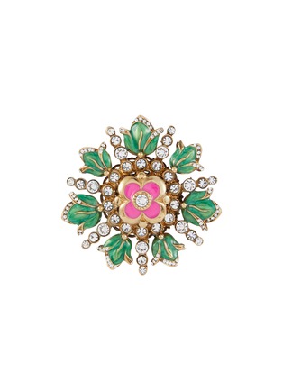 Main View - Click To Enlarge - THOT GIOIELLI - Brass Crystal Blossom Brooch