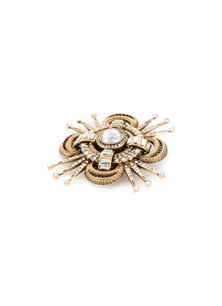 Detail View - Click To Enlarge - THOT GIOIELLI - Brass Crystal Star Brooch