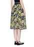 Back View - Click To Enlarge - CYNTHIA & XIAO - Floral embroidery mesh midi skirt