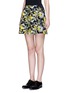 Front View - Click To Enlarge - CYNTHIA & XIAO - Removable floral embroidery flap shorts