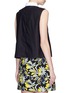 Back View - Click To Enlarge - CYNTHIA & XIAO - Wrap front floral embroidery sleeveless top