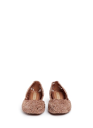 Front View - Click To Enlarge - MELISSA - x Campana 'Fitas II' rose PVC flats