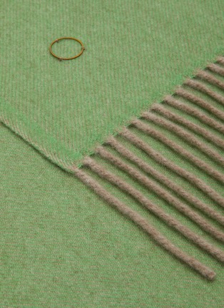 Detail View - Click To Enlarge - OYUNA - Uno Cashmere Throw — Green/Taupe
