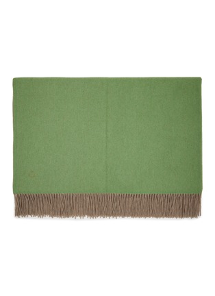 Main View - Click To Enlarge - OYUNA - Uno Cashmere Throw — Green/Taupe
