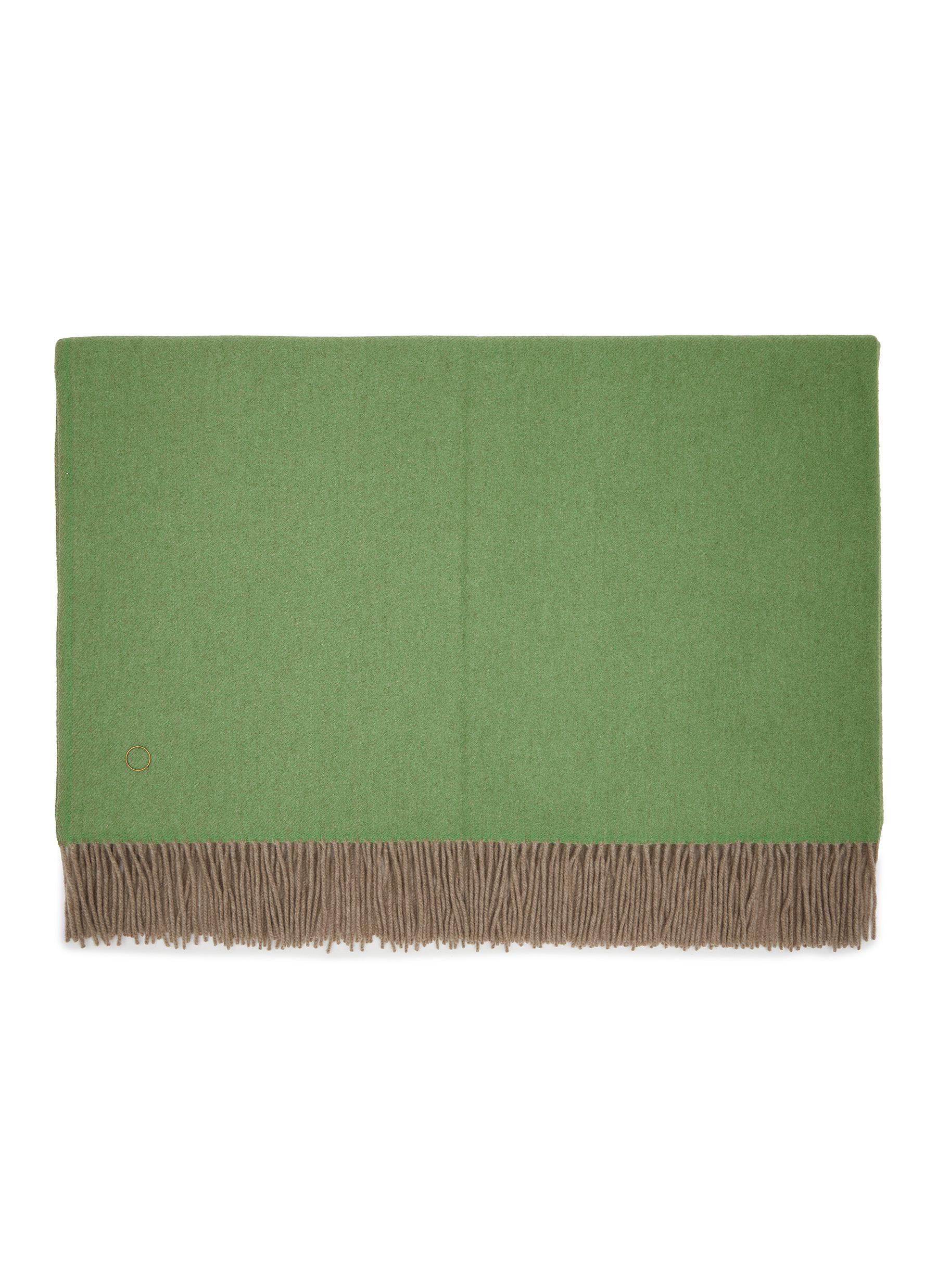 OYUNA Uno Cashmere Throw Green Taupe Lane Crawford Shop Designer Brands Online