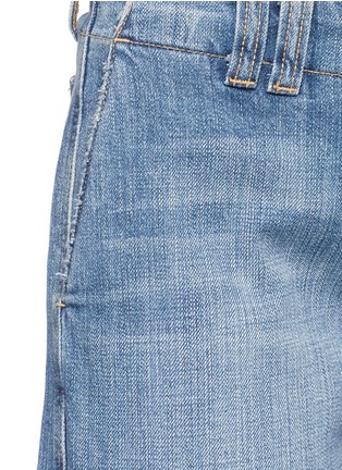Detail View - Click To Enlarge - CURRENT/ELLIOTT - 'The Cropped Hampden' frayed cuff jeans