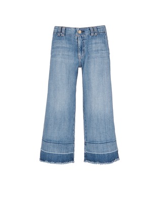 Main View - Click To Enlarge - CURRENT/ELLIOTT - 'The Cropped Hampden' frayed cuff jeans
