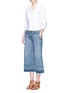 Figure View - Click To Enlarge - CURRENT/ELLIOTT - 'The Cropped Hampden' frayed cuff jeans