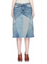 Main View - Click To Enlarge - CURRENT/ELLIOTT - 'The Patchwork Skirt' denim skirt