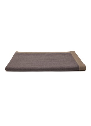 Main View - Click To Enlarge - OYUNA - Etra Cashmere Throw — Aubergine/Taupe
