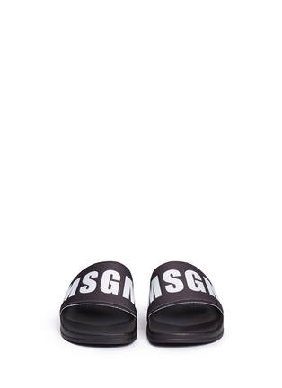 Front View - Click To Enlarge - MSGM - 'MSGM' logo slide sandals