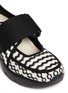 Detail View - Click To Enlarge - MSGM - Zigzag stripe mesh sneakers
