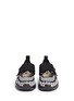 Front View - Click To Enlarge - MSGM - Zigzag stripe mesh sneakers
