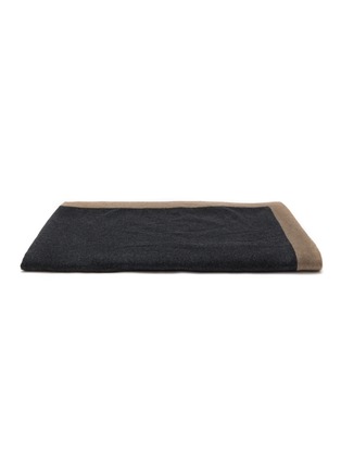 Main View - Click To Enlarge - OYUNA - Etra Cashmere Throw — Charcoal/Taupe