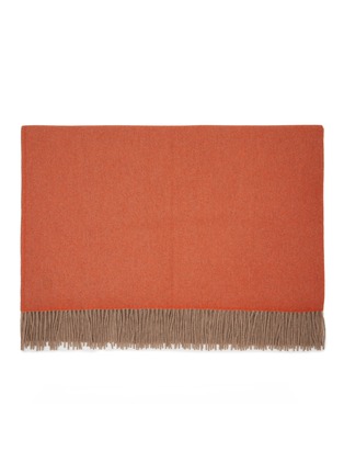 Main View - Click To Enlarge - OYUNA - Uno Cashmere Throw — Orange/Taupe