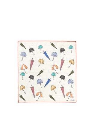 Main View - Click To Enlarge - DRAKE'S - Umbrella print cotton-silk pocket square