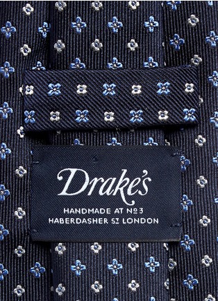 Detail View - Click To Enlarge - DRAKE'S - Mini floral jacquard silk tie