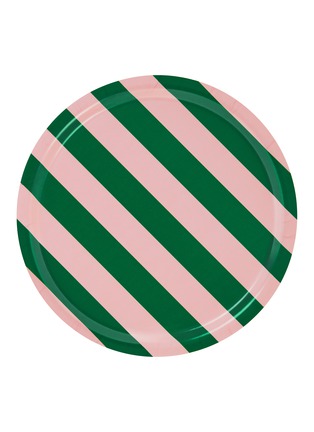 Main View - Click To Enlarge - HEM - Stripe Medium Tray — Pink/Emerald