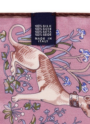 Detail View - Click To Enlarge - DRAKE'S - Animal floral print silk pocket square