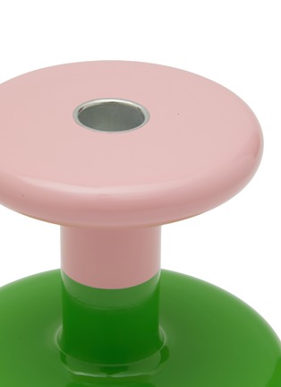 Detail View - Click To Enlarge - HEM - Pesa Low Candleholder — Pink/Green