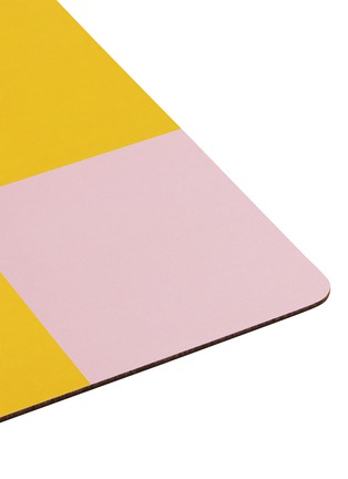 Detail View - Click To Enlarge - HEM - Check Placemat Set of 2 — Honey/Pink