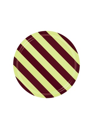 Main View - Click To Enlarge - HEM - Stripe Medium Tray — Butter/Burgundy
