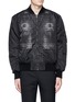 Main View - Click To Enlarge - GIVENCHY - Barb wire Jesus print padded bomber jacket
