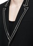Detail View - Click To Enlarge - GIVENCHY - Curb chain piping virgin wool blazer