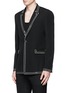 Front View - Click To Enlarge - GIVENCHY - Curb chain piping virgin wool blazer