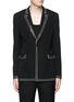 Main View - Click To Enlarge - GIVENCHY - Curb chain piping virgin wool blazer