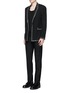 Figure View - Click To Enlarge - GIVENCHY - Curb chain piping virgin wool blazer