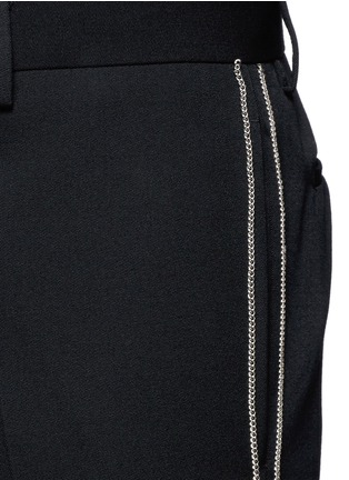 Detail View - Click To Enlarge - GIVENCHY - Curb chain side stripe virgin wool pants