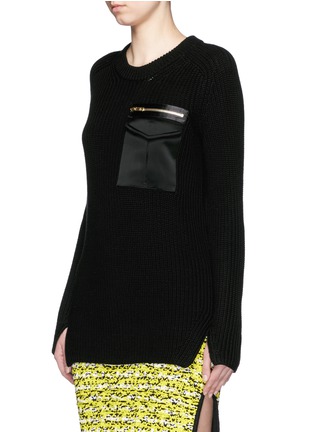 Front View - Click To Enlarge - RAG & BONE - 'Greer Army' contrast pocket sweater