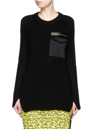 Main View - Click To Enlarge - RAG & BONE - 'Greer Army' contrast pocket sweater