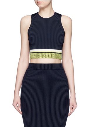 Main View - Click To Enlarge - RAG & BONE - 'Sheridan' colourblock stripe cropped top