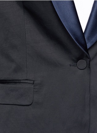 Detail View - Click To Enlarge - DRIES VAN NOTEN - 'Brisa' satin shawl lapel tuxedo jacket