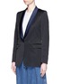 Front View - Click To Enlarge - DRIES VAN NOTEN - 'Brisa' satin shawl lapel tuxedo jacket