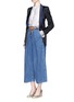 Figure View - Click To Enlarge - DRIES VAN NOTEN - 'Brisa' satin shawl lapel tuxedo jacket