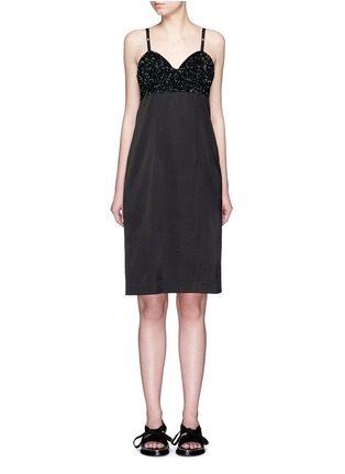 Main View - Click To Enlarge - DRIES VAN NOTEN - 'Dal' sequin embellished sateen cami dress