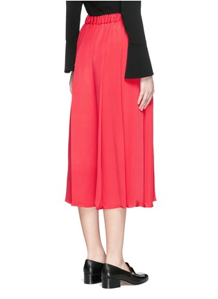Back View - Click To Enlarge - VICTORIA BECKHAM - Crepe morocain pleated culottes