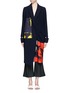 Main View - Click To Enlarge - VICTORIA BECKHAM - City surf print cutout cuff wool coat