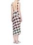 Figure View - Click To Enlarge - VICTORIA BECKHAM - Bounce gingham check patchwork open back dress