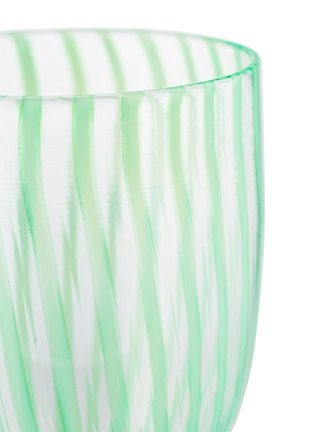 Detail View - Click To Enlarge - AQUAZZURA - Capri Stripe Murano Glass Tumbler Set Of 2 — Green