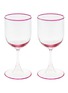Main View - Click To Enlarge - AQUAZZURA - Striped Water Glass Set of 2 — Amethyst Rose