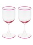 Main View - Click To Enlarge - AQUAZZURA - Striped Water Glass Set of 2 — Amethyst Rose